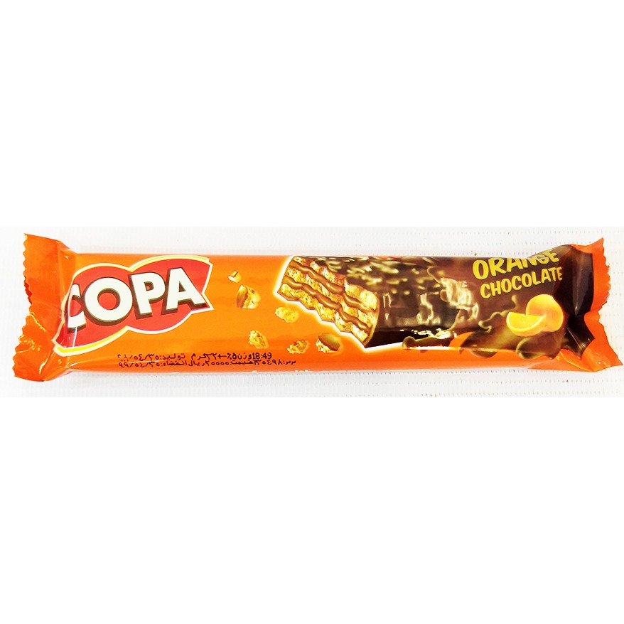 ویفر پرتقال 32 گرم  پوشش فرآورده کاکائو متالایز کوپا | مورچه|فروشگاه مورچه
